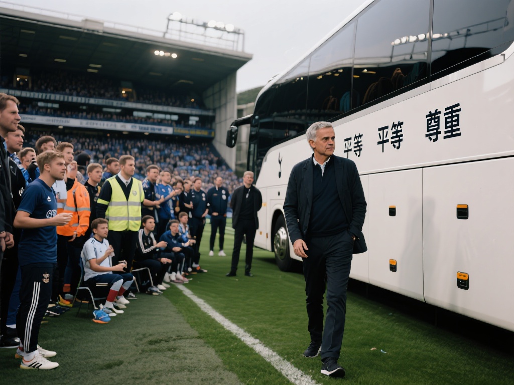 穆里尼奥惊喜合影，费内巴切球迷登上大巴相遇